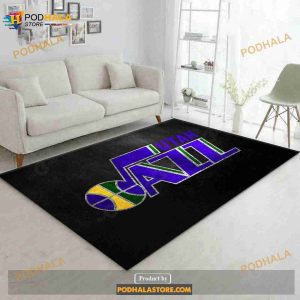 Utah Jazz Nba Team Area Rug Living Room Rug