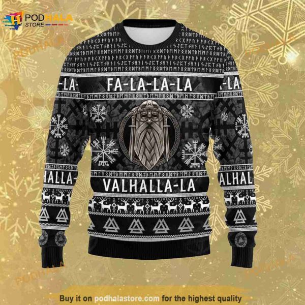Valhalla Fa-la-la-la Viking Ugly Christmas Sweater