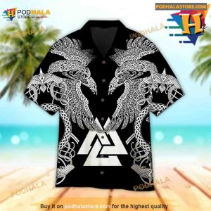 Valknut Viking Shirt Viking Hawaiian Shirt Tropical Shirt For Women 2