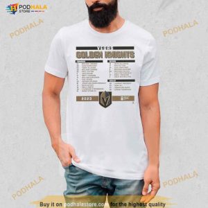 Vegas Golden Knights 2023 Stanley Cup Final Roster Shirt 2