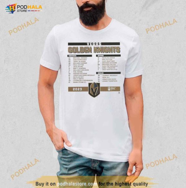 Vegas Golden Knights 2023 Stanley Cup Final Roster Shirt
