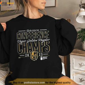 Vegas Golden Knights 2023 Western Conference Champions Goal Shirt 2