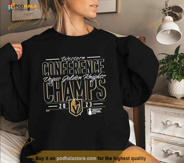 Vegas Golden Knights 2023 Western Conference Champions Goal Shirt