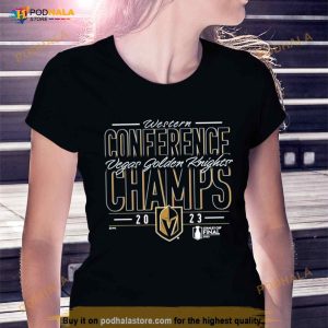Vegas Golden Knights 2023 Western Conference Champions Goal Shirt 3