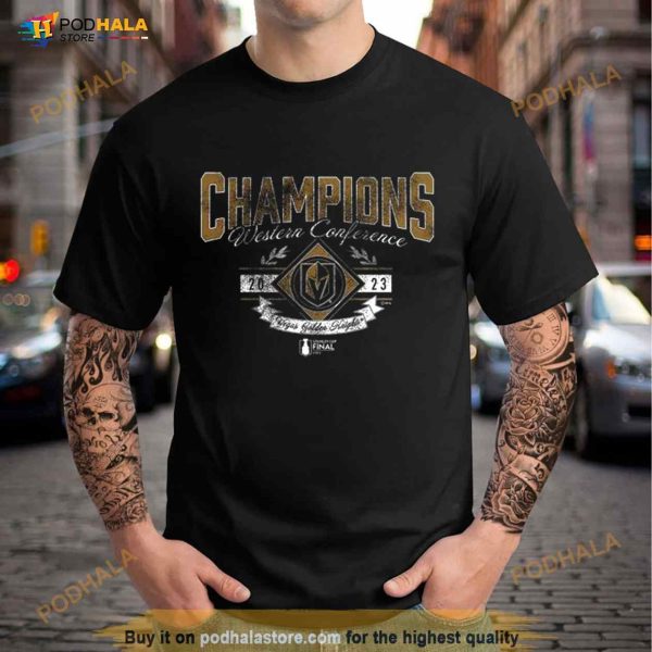 Vegas Golden Knights 2023 Western Conference Champions Icing Tri Blend Shirt