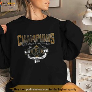 Vegas Golden Knights 2023 Western Conference Champions Icing Tri Blend Shirt 3