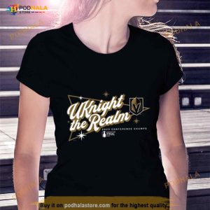 Vegas Golden Knights Uknight The Realm 2023 Conference Champs Shirt 1