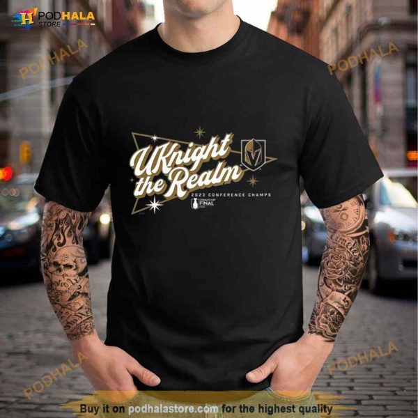 Vegas Golden Knights Uknight The Realm 2023 Conference Champs Shirt