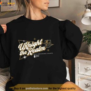 Vegas Golden Knights Uknight The Realm 2023 Conference Champs Shirt 3