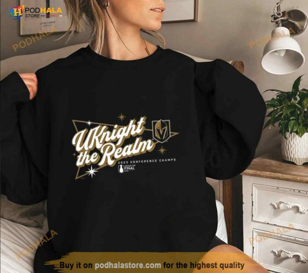 Vegas Golden Knights Uknight The Realm 2023 Conference Champs Shirt