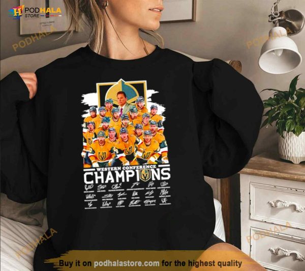 Vegas GOlden Knights Western Conference Champions signatures Shirt