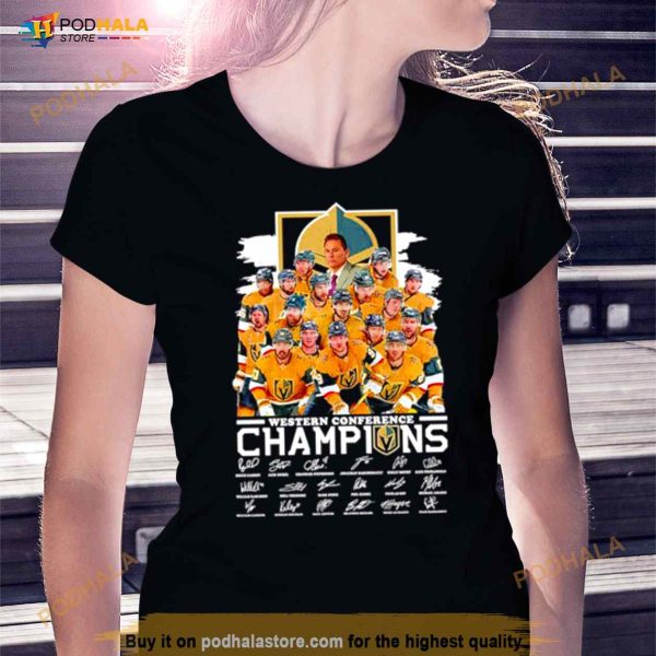 Vegas GOlden Knights Western Conference Champions signatures Shirt