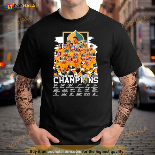 Vegas GOlden Knights Western Conference Champions signatures Shirt