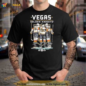 Vegas Hockey Jack Eichel Jonathan Marchessault And Shea Theodore 2023 Signatures Shirt 2