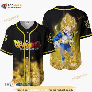 Vegeta Super Saiyan Dragon Ball Anime 3D Baseball Jersey Shirt