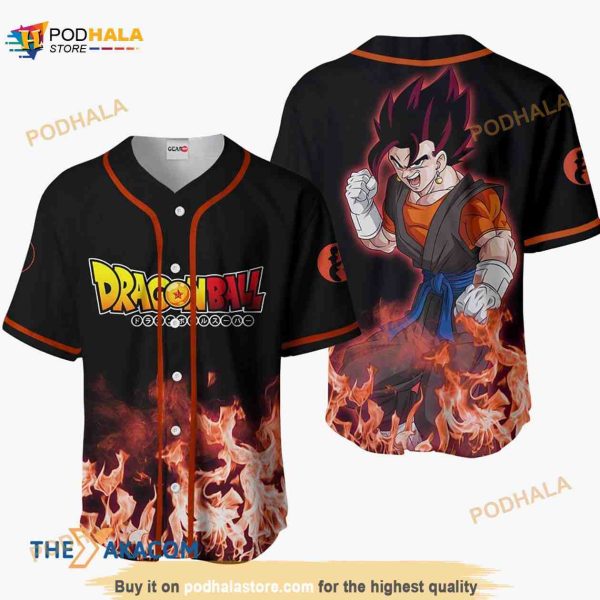 Vegito Dragon Ball Anime 3D Baseball Jersey Shirt