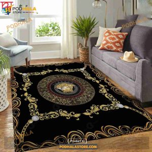 Versace Black Trending Style Living Room And Bedroom Rug Limited Edition