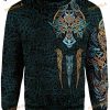 Viking Fenrir Wolf Head Tattoo 3D Printing Odin Rune Sweater