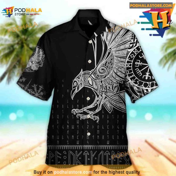 Viking Raven Odin Victory Hawaiian Shirt, Tropical Shirt