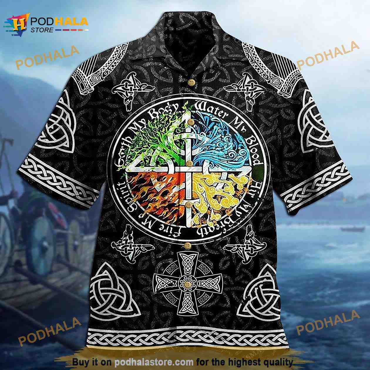 Viking Sign My Blood Hawaiian Shirt, Summer Beach Shirt Viking Sign My Blood Hawaiian Shirt, Summer Beach Shirt