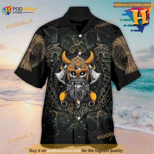 Viking Skull King Darkness Hawaiian Shirt, Tropical Shirt