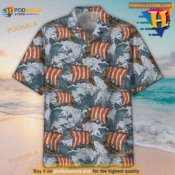 Viking Thunder Storm Hawaiian Shirt, Tropical Shirt