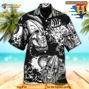 Viking Victory Life Black Style Hawaiian Shirt, Hawaiian Outfit For Men