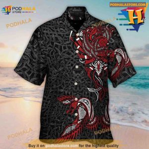 Viking War Raven Life Style Hawaiian Shirt, Hawaiian Outfit For Men