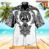 Viking Warrior Blood Black And White Hawaiian Shirt, Aloha Shirt