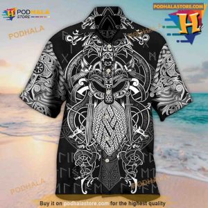 Viking Warrior Blood Pattern Hawaiian Shirt, Aloha Shirt