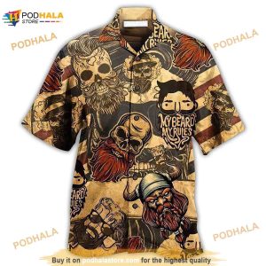 Viking Warrior Life Style Hawaiian Shirt, 3D Hawaiian Aloha Shirt, Summer Beach Shirt