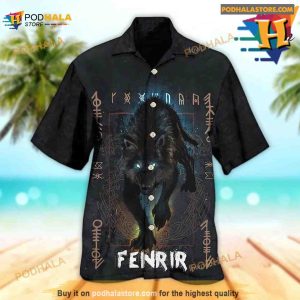 Viking Wolf Fenrir Hawaiian Shirt, Aloha Shirt