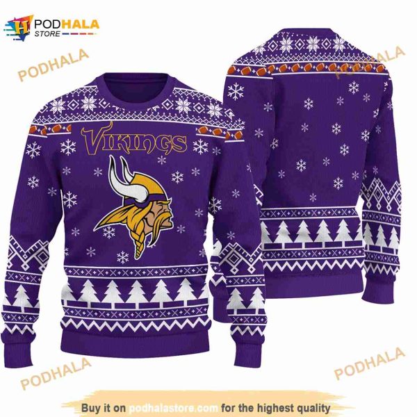Vikings Football Ugly Minnesota Ugly Christmas 3D Sweater