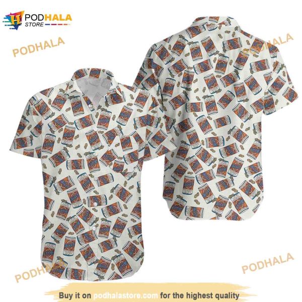 Vintage 1970s Billy Beer Pop Art Jimmy Carter Peanut Design Hawaiian Shirt, 70s Clothing
