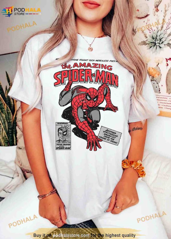 Vintage 90s Marvel The Amazing Spider Man Shirt, Retro Spiderman Comic Gift