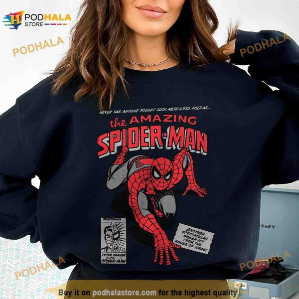 Vintage 90s Marvel The Amazing Spider Man Shirt, Retro Spiderman Comic Tee