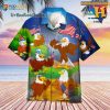 Vintage Eagle American Flag Hawaiian Shirt, Funny Eagle Hawaiian 3D Shirt