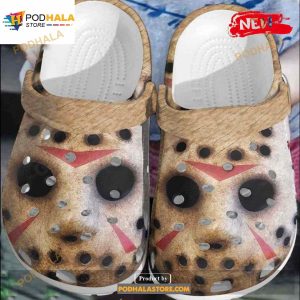 Vintage Jackson Voorhees Halloween Crocs Classic Clog Shoes