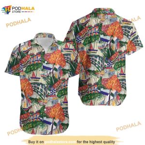 Vintage Multicolor Sailing Hawaiian Shirt