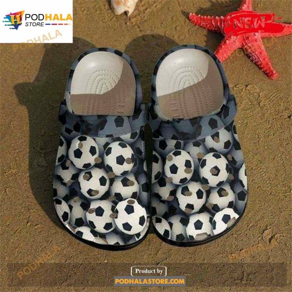 Vintage Soccer Ball Hot Summer Crocs Classic Clog Shoes