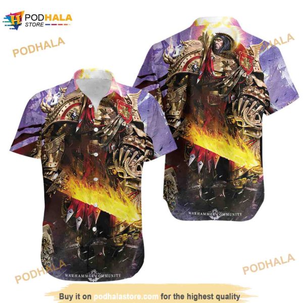 Warhammer 40k Emperor Of Mankind 3D Hawaiian Shirt, Summer Vacation Hawaiian Shirt