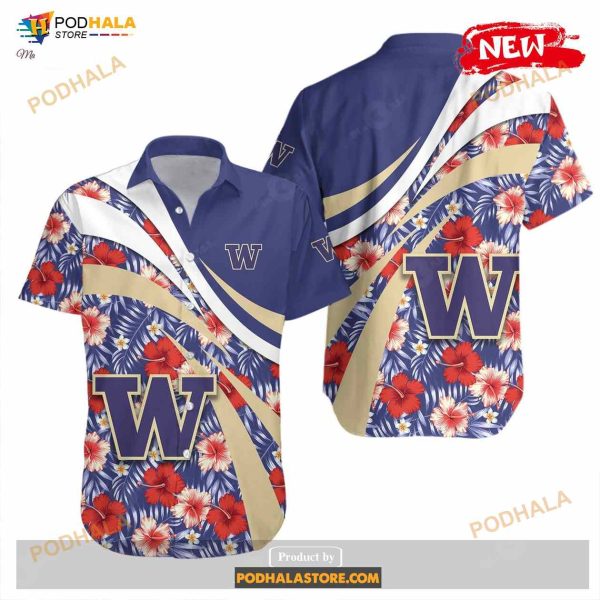 Washington Huskies NCAA Hibiscus Sport Special Style Funny Hawaiian Shirt