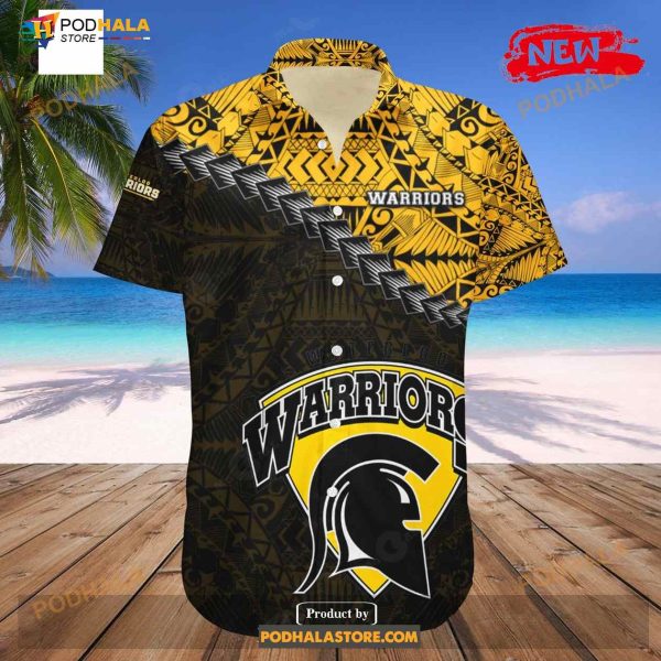 Waterloo Warriors NCAA Grunge Polynesian Tattoo Funny Hawaiian Shirt