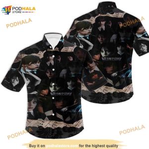 Wednesday Addams 2 3D All Print Hawaiian Shirt, Funny Button Shirt For Fans