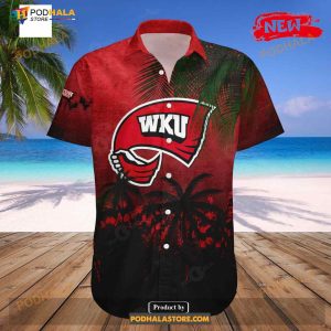 Western Kentucky Hilltoppers Ncaa Coconut Tree Tropical Grunge Funny Hawaiian Shirts 2