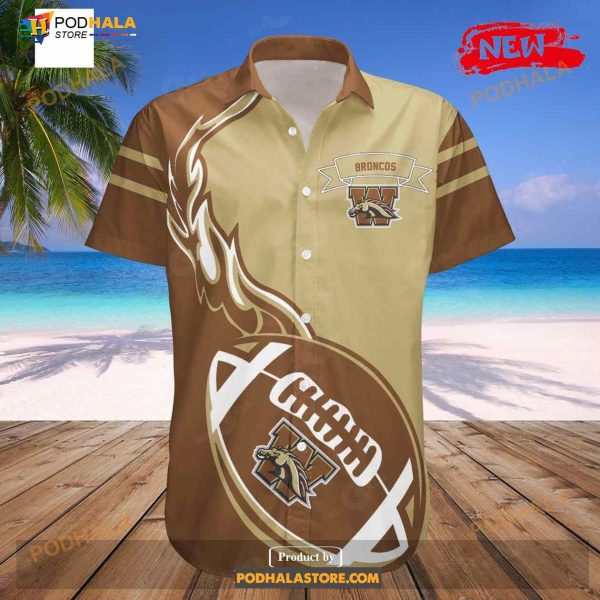 Western Michigan Broncos NCAA Flame Ball Funny Hawaiian Shirt
