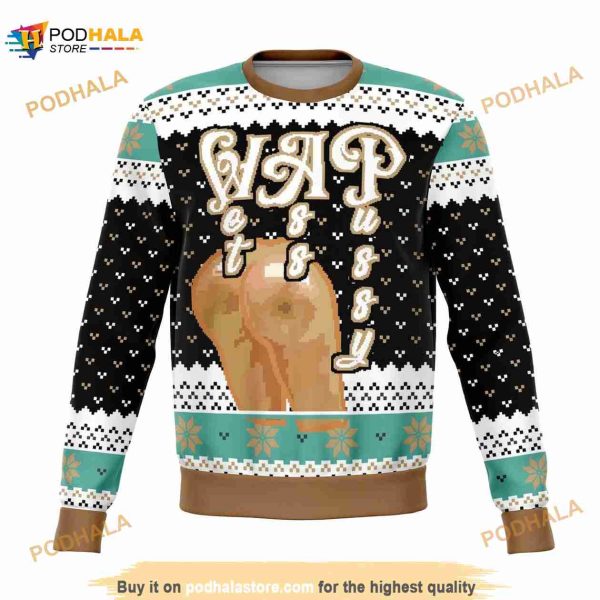 Wet Ass Puy Initials Ugly Christmas Sweater, Funny Xmas Gifts
