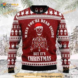 When You're Dead Inside But It's Christmas Ugly Knitted Christmas 3D Sweater