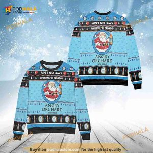 When Youre Drinking Angry Orchard With Santa Claus Ugly Sweater 3D
