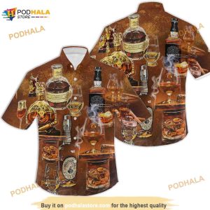 Whiskey & Food Pattern For Whiskey Lovers Hawaiian Shirt, Aloha Hawaii Shirt